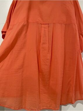 Lane Bryant Coral Orange Flowy Blouse